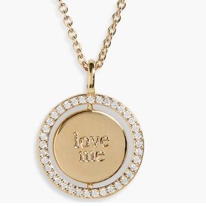 NWT Nadri Sweethearts Spinner Necklace in Gold